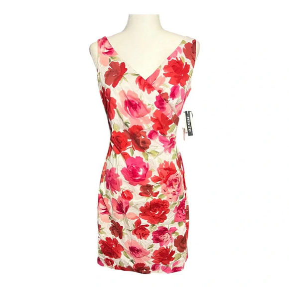 Floral Rose Mini Dress NWT (Muse) 8 - Picture 1 of 7
